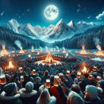 DALL·E 2023-12-31 09.10.17 - A massive outdoor beer party on New Years Eve in the mountains. The scene is set under a starry night sky with a full moon illuminating the snowy mou.png